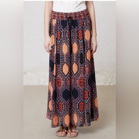 Anthropologie Maeve HexPrint Maxi Skirt  sz. XS - Picture 3 of 6